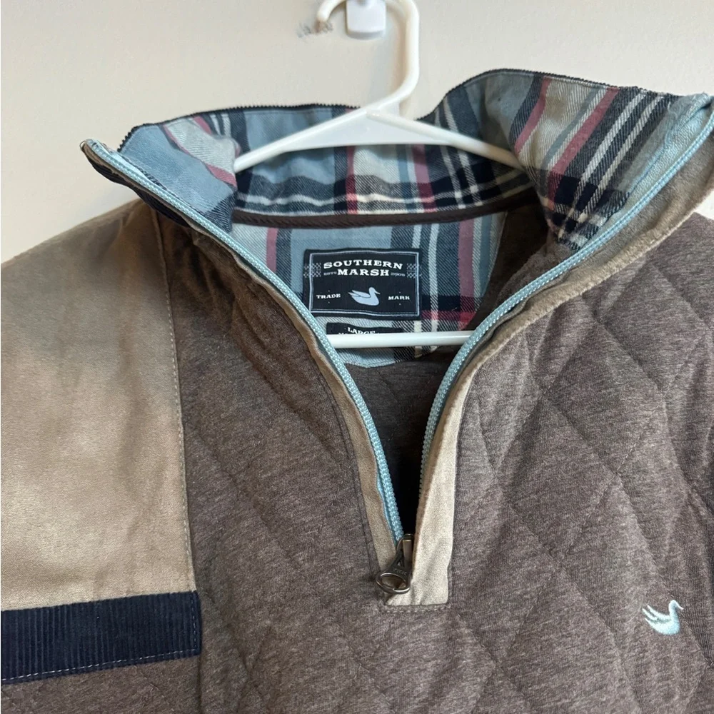 Southern Marsh Brown Quilted Sweatshirt - Picture 9 of 14